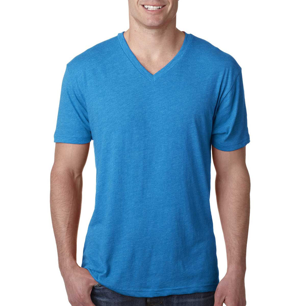 Next Level Men's Vintage Turquoise Triblend V-Neck Tee