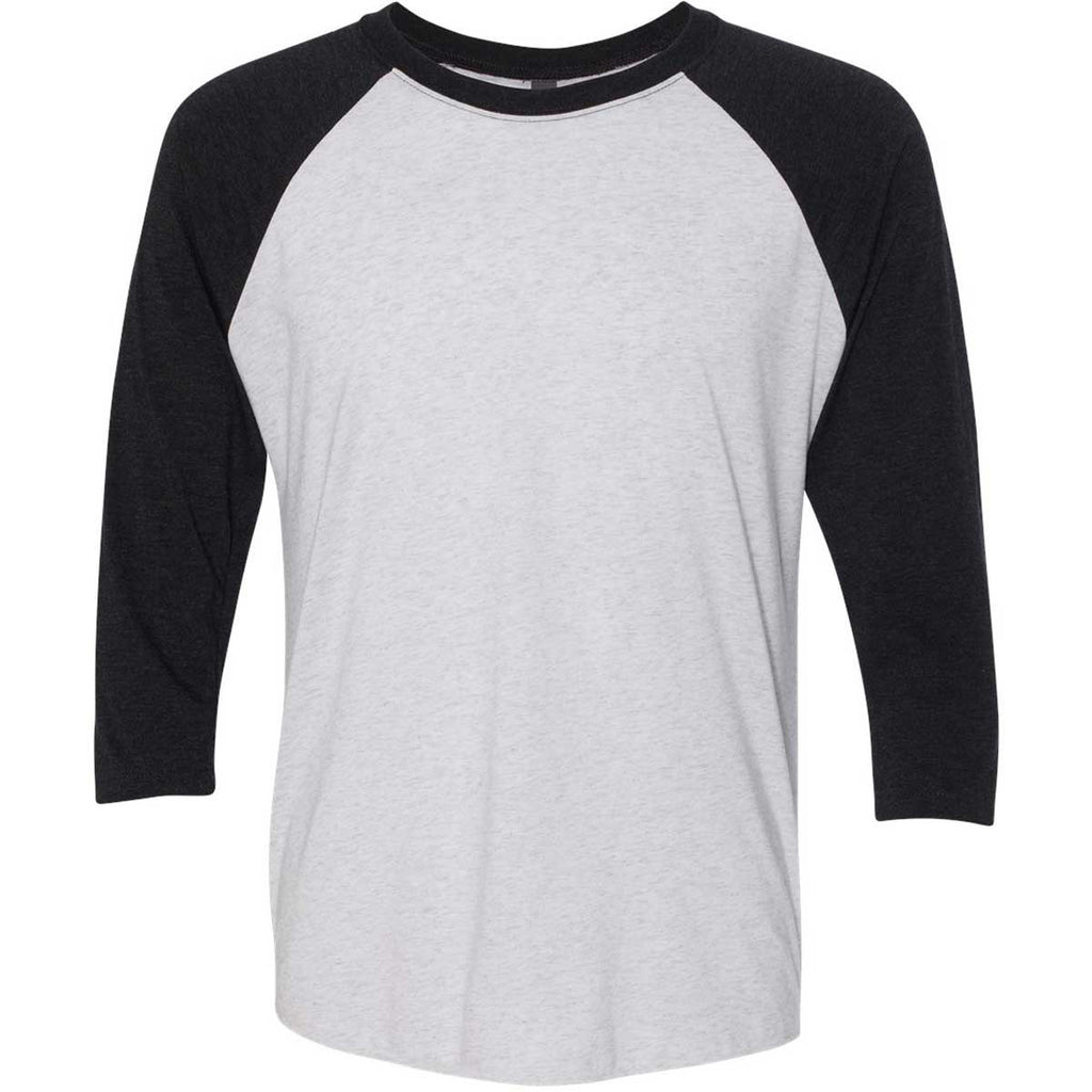 black and white raglan tee