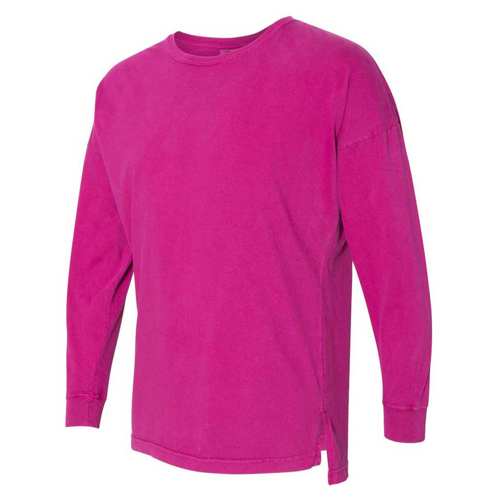 Comfort Colors Women's Boysenberry Garment-Dyed Drop-Shoulder Long Sle