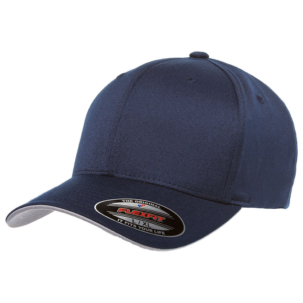 Flexfit Navy/Silver Cool & Dry Sandwich Cap