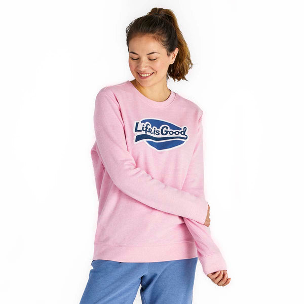 Life Is Good Women's Light Pink Simply True Crew