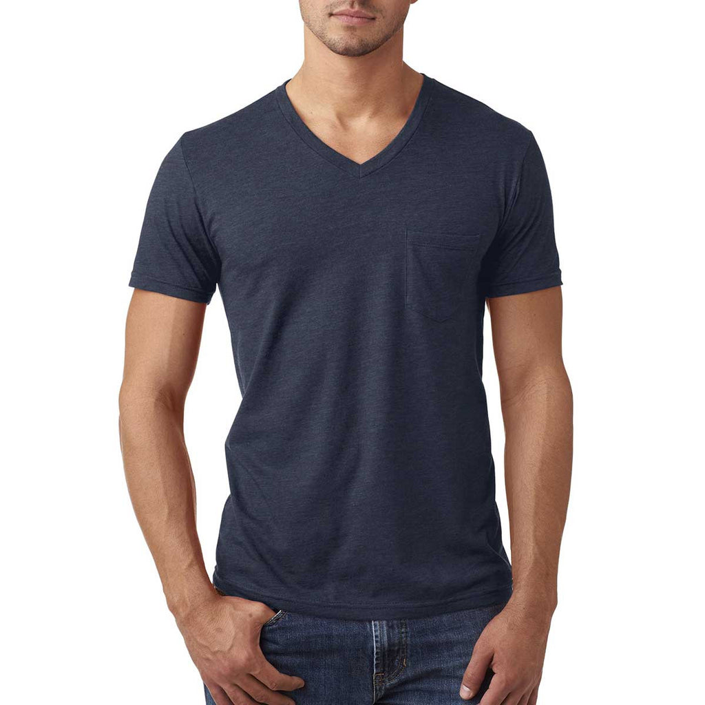 Next Level Men's Midnight Navy CVC Tee with Pocket