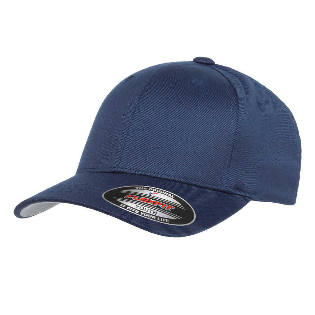 Download Flexfit Navy Youth Wooly 6-Panel Cap