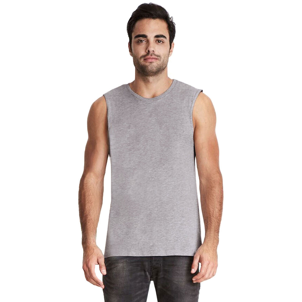 Next Level Men's Heather Grey Muscle Tank