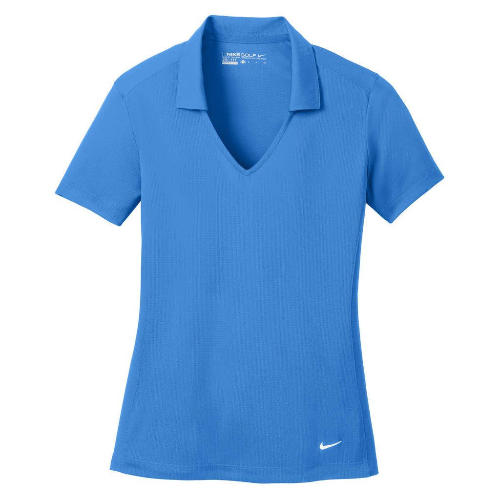 Nike Golf Women's Light Blue Dri-FIT Vertical Mesh Polo