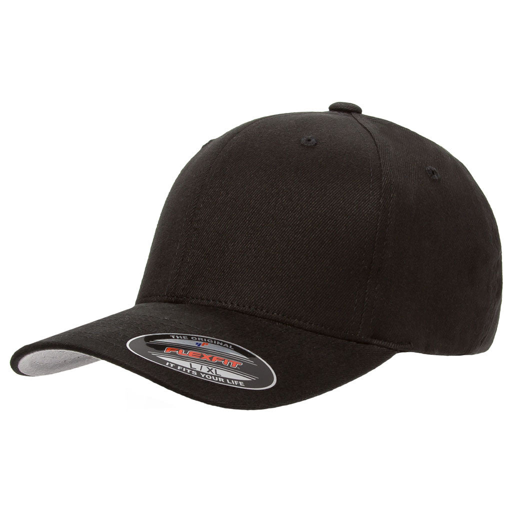 Download Flexfit Black Brushed 6-Panel Cap