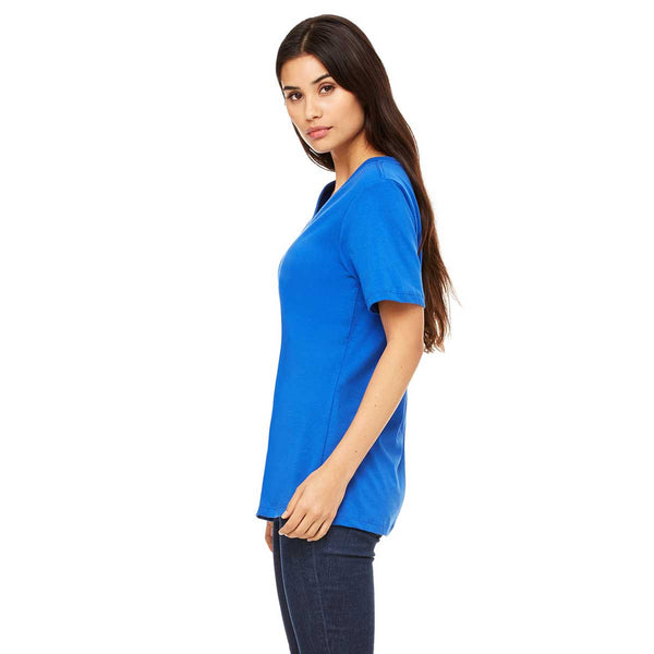 Bella + Canvas Women's True Royal Relaxed Jersey Short-Sleeve V-Neck T