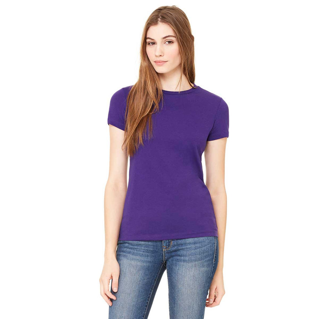 Bella + Canvas Women's Team Purple Poly-Cotton Short-Sleeve T-Shirt