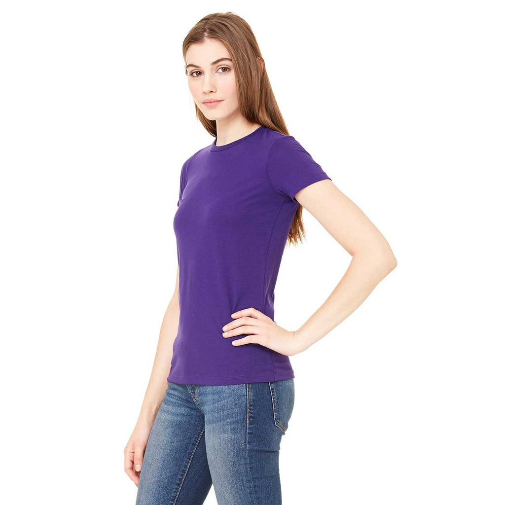 Bella + Canvas Women's Team Purple Poly-Cotton Short-Sleeve T-Shirt