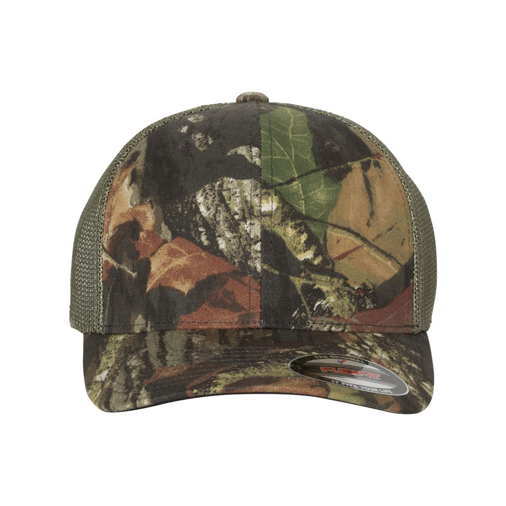 Flexfit Breakup/Olive Mesh Mossy Oak Stretch Cap