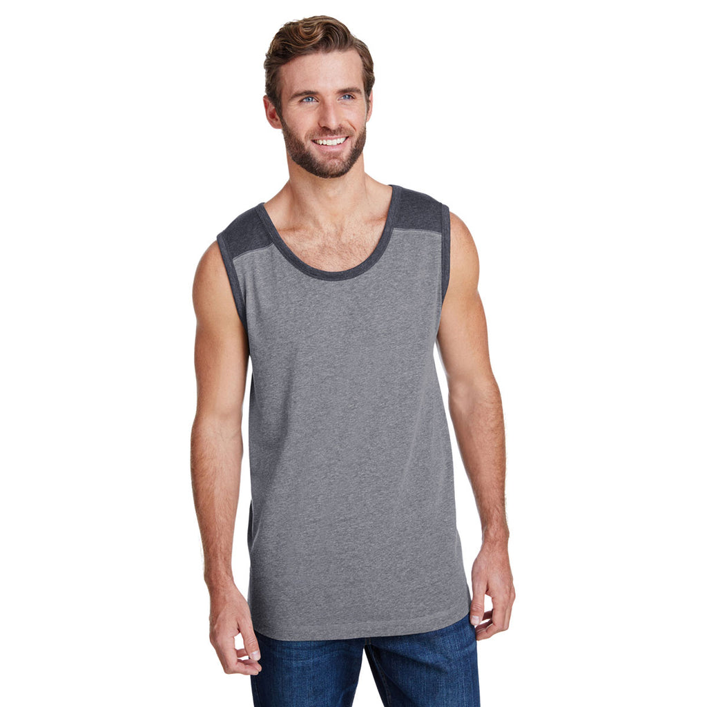Get Mens Heather Jersey Tank Top Mockup Front View Gif ...