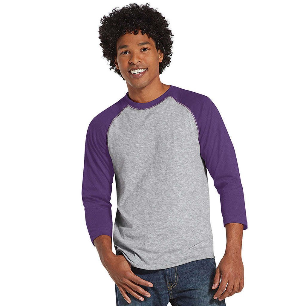 slogan sympatisk Nogen LAT Men's Vintage Heather/Vintage Purple Baseball Fine Jersey T-Shirt