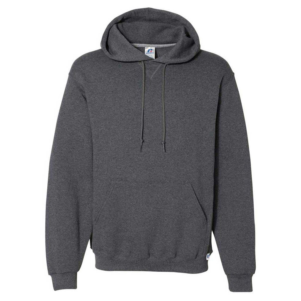 Russell Athletic Men's Black Heather Dri Power Hooded Pullover Sweatsh