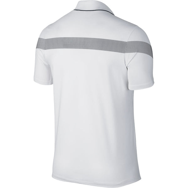 Nike Men's White/Black Momentum Framing Commander Polo