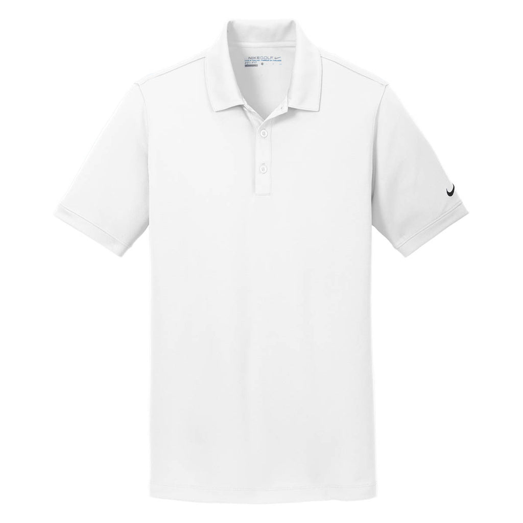 white nike golf polo