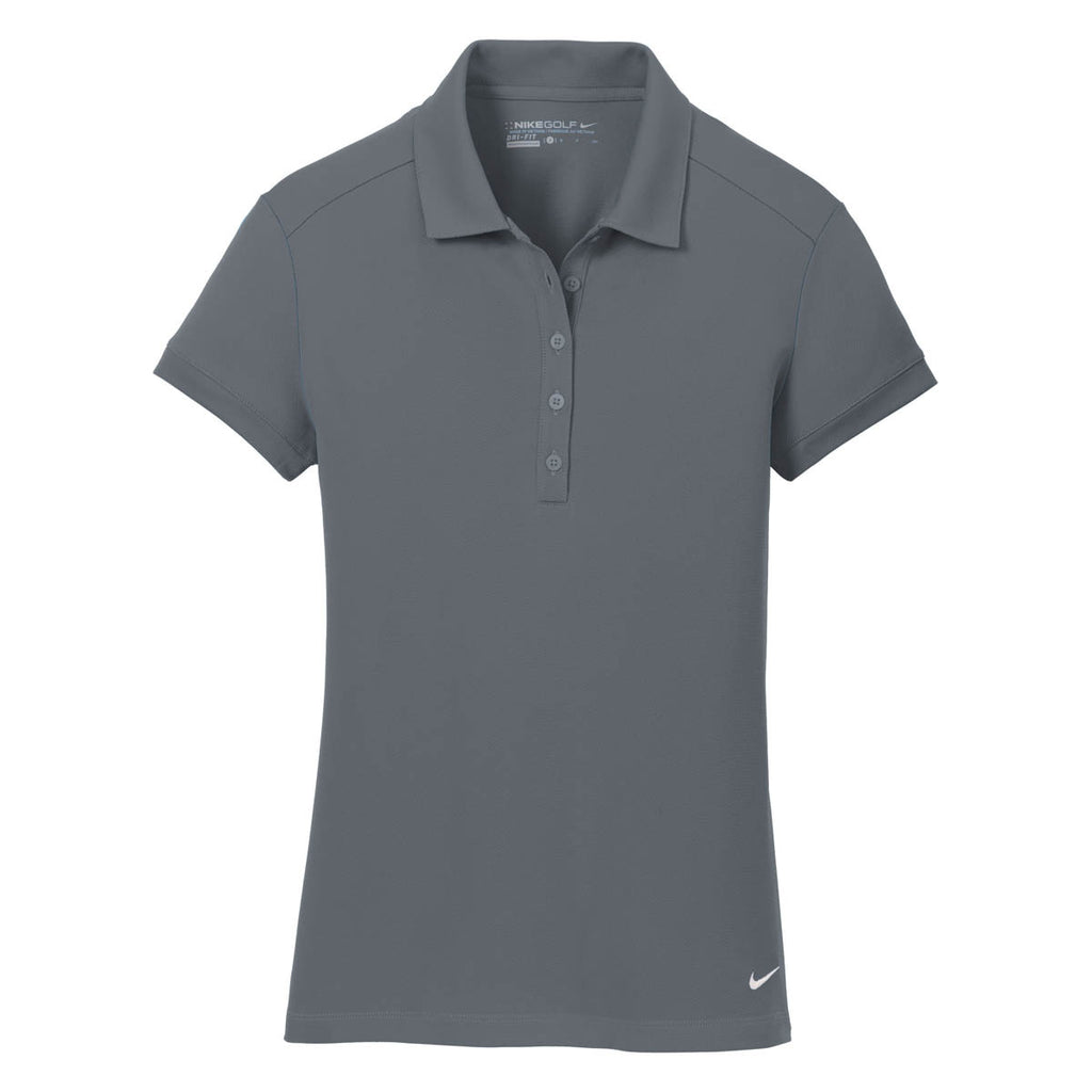 women's dri fit black polo