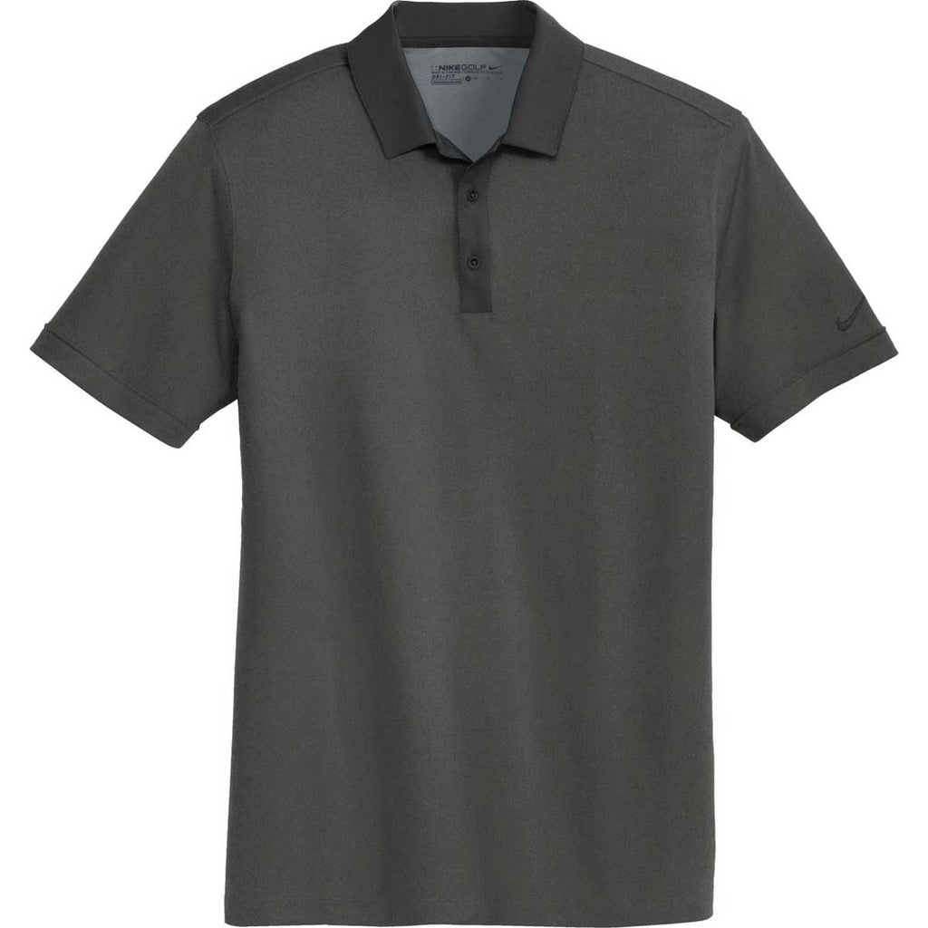 Nike Men's Black Dri-FIT Heather Pique Modern Fit Polo