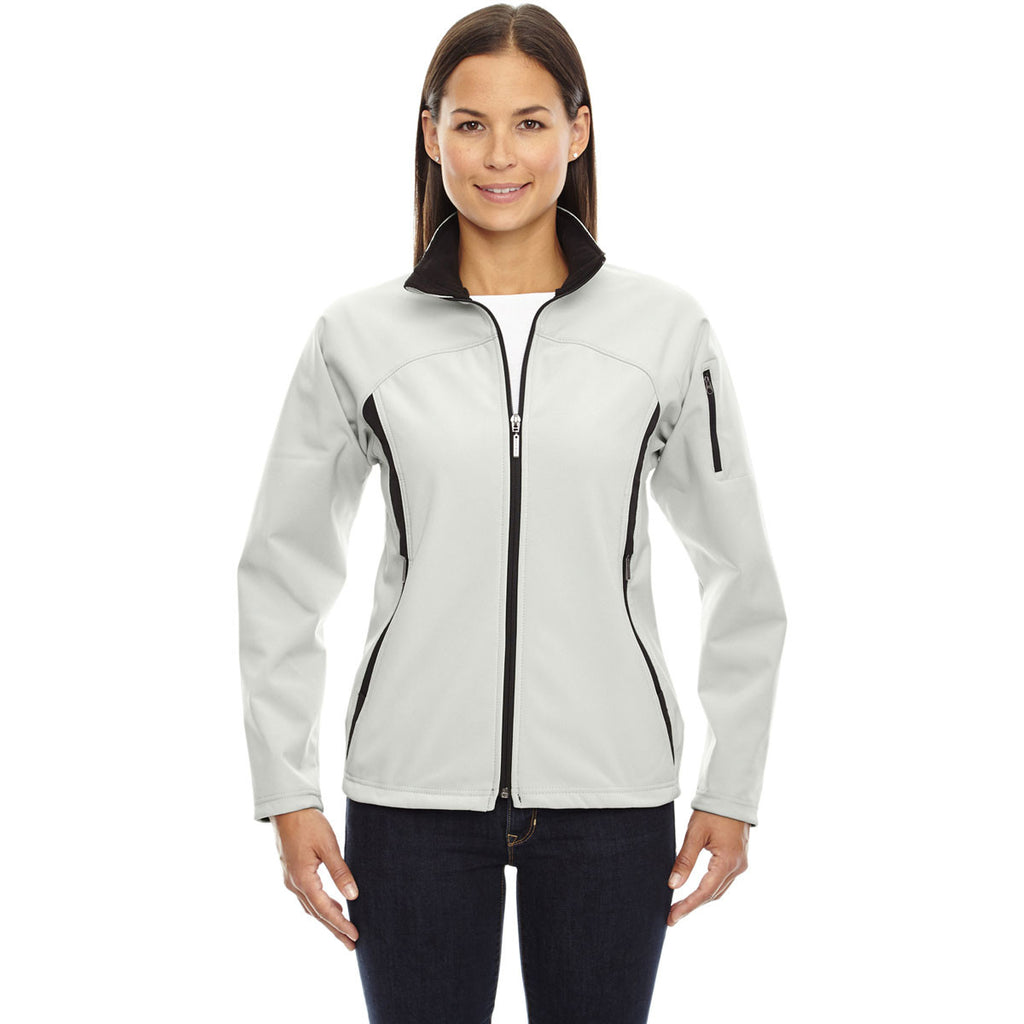 North End Women's Natural Stone Three-Layer Fleece Bonded Performance