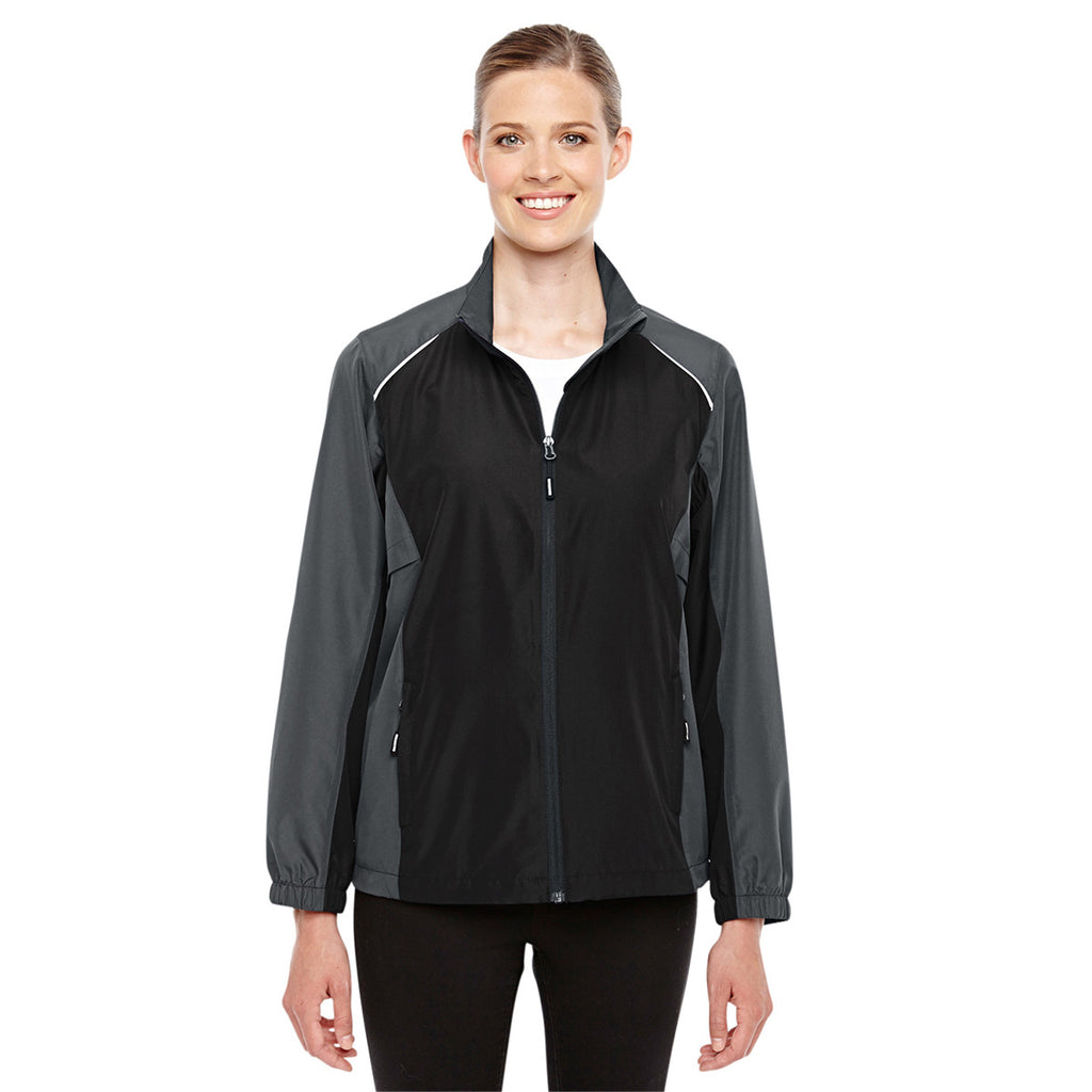 Core 365 Women's Black/Carbon Stratus Colorblock Lightweight Jacket