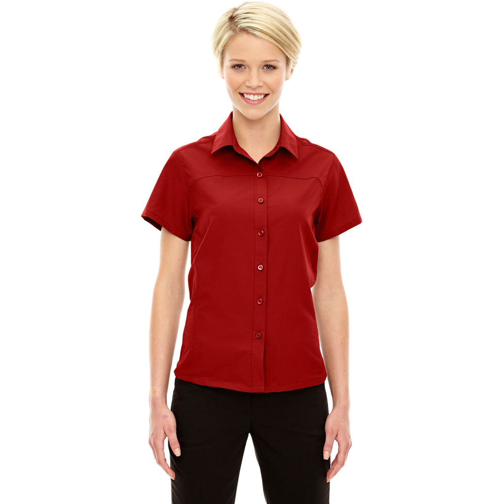 North End Women's Classic Red Charge Performance Short-Sleeve Shirt