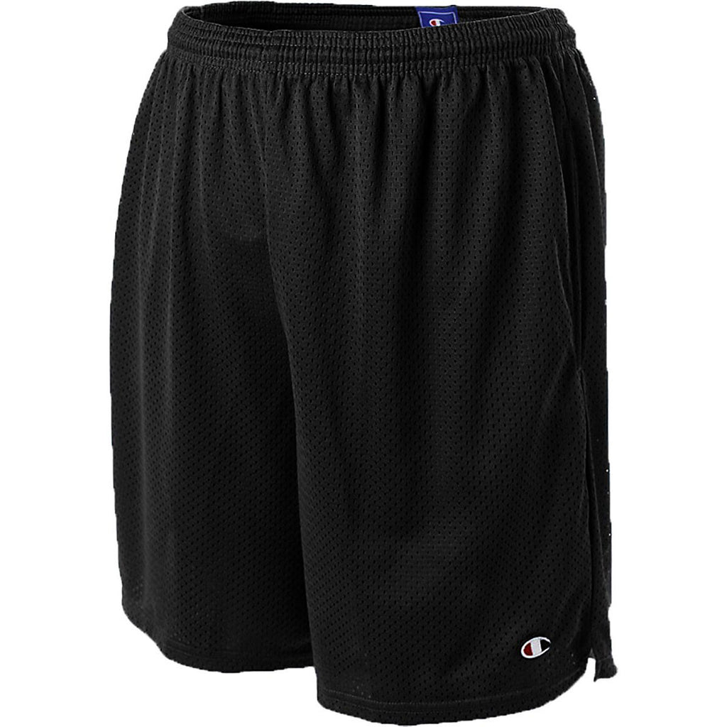 Download Champion Men S Black 3 7 Ounce Mesh Short With Pockets