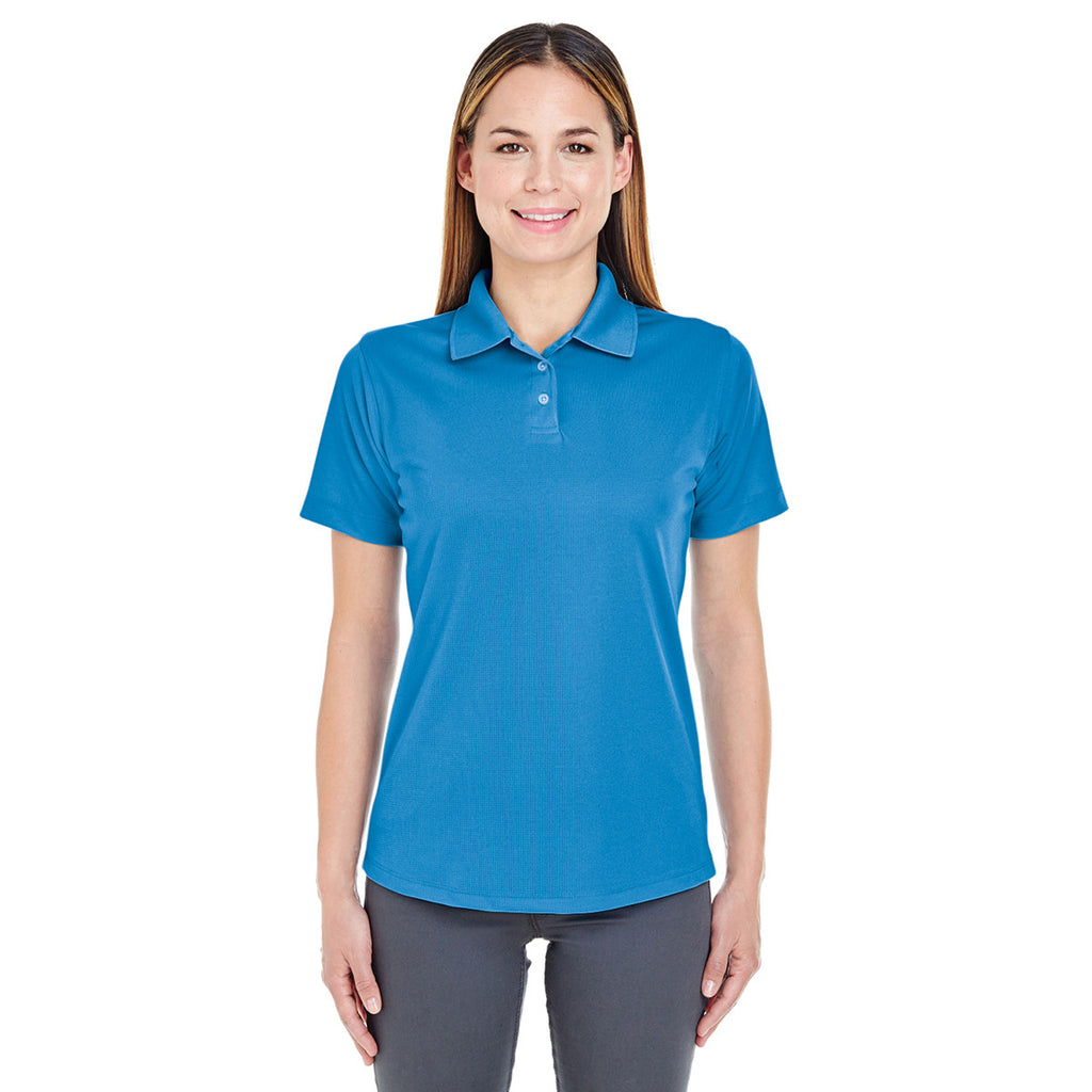 UltraClub Women's Pacific Blue Cool & Dry Stain-Release Performance Po