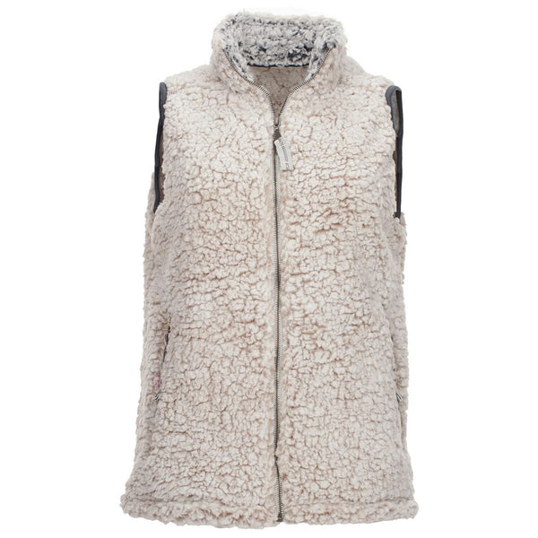 J. America Women's Oatmeal Heather Epic Sherpa Vest