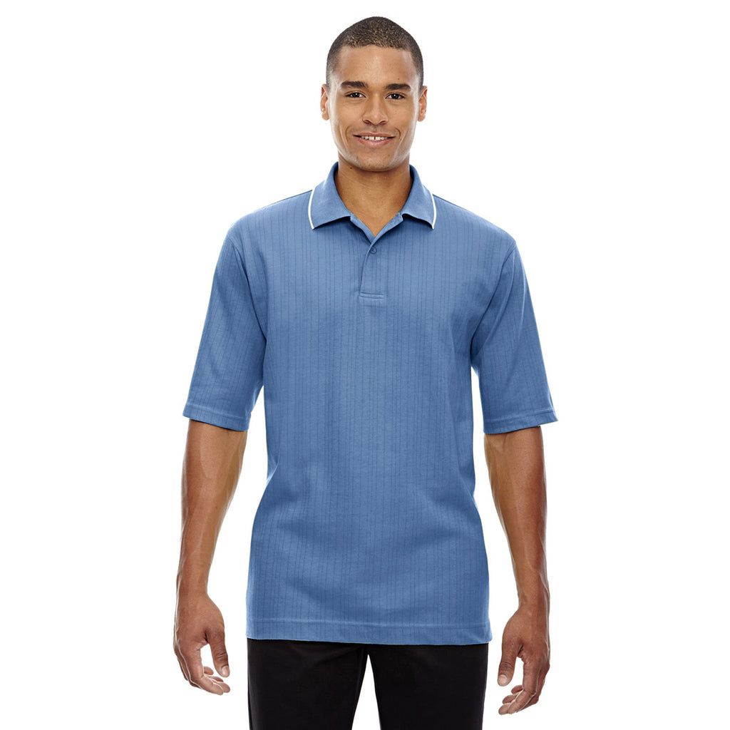 Extreme Men's Lake Blue Edry Needle-Out Interlock Polo