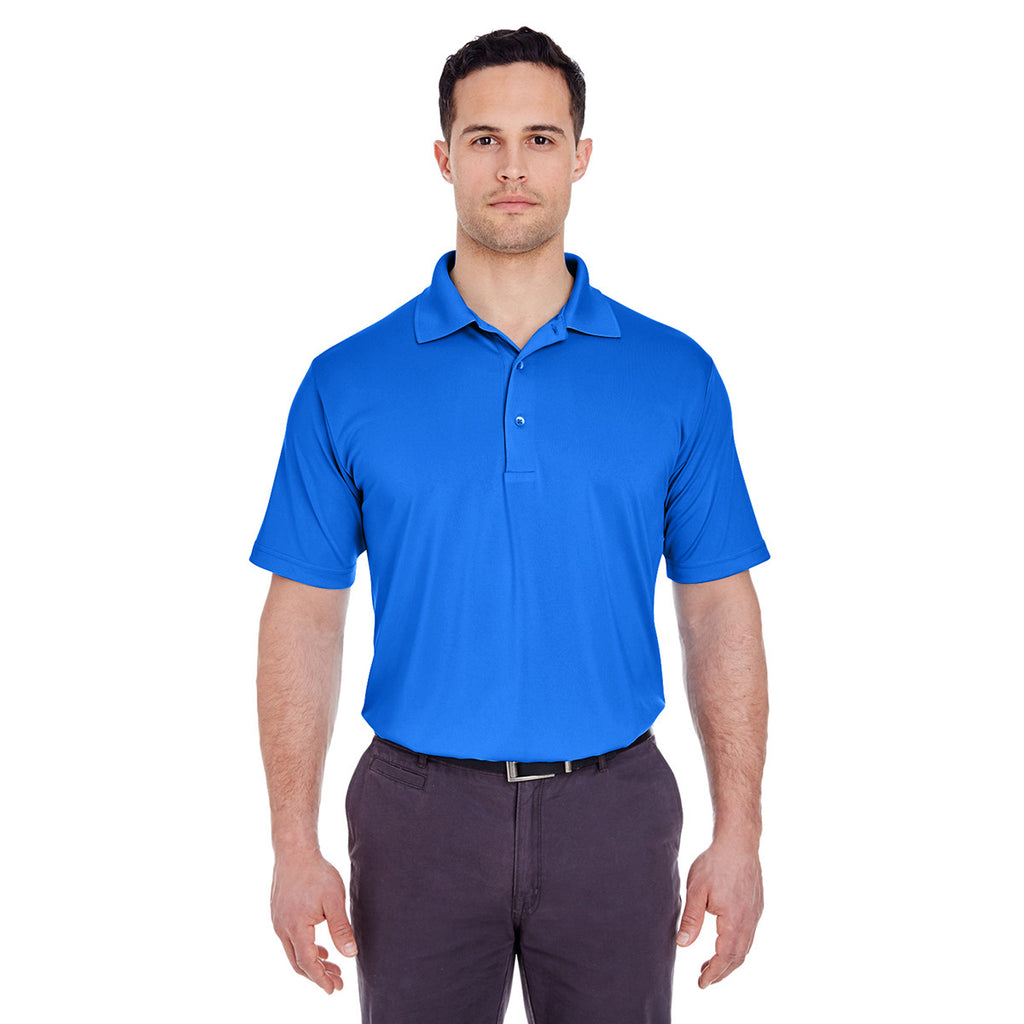 UltraClub Men's Royal Cool & Dry 8 Star Elite Performance Interlock Po