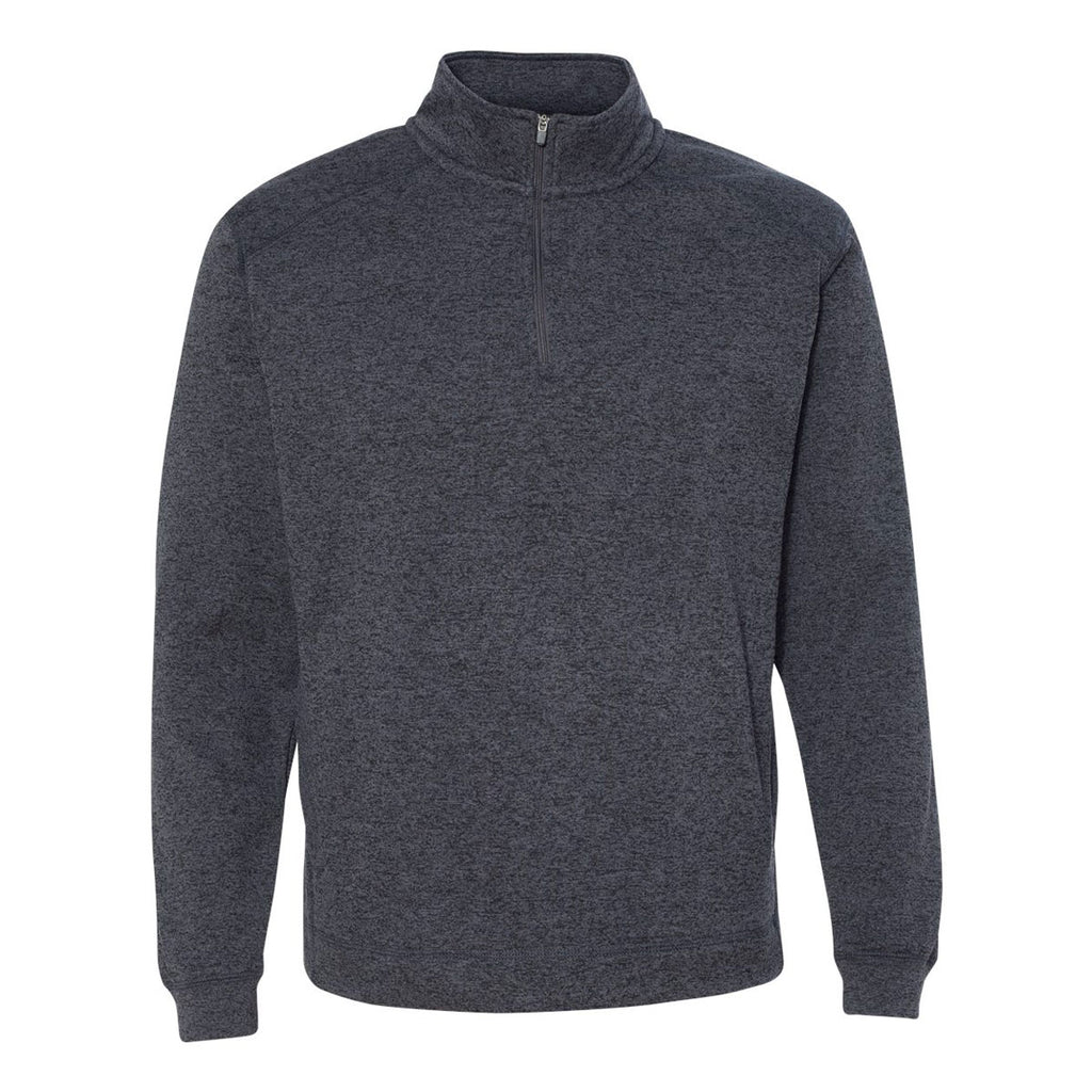 J. America Men's Onyx Fleck Cosmic Fleece Quarter-Zip Pullover Sweatsh