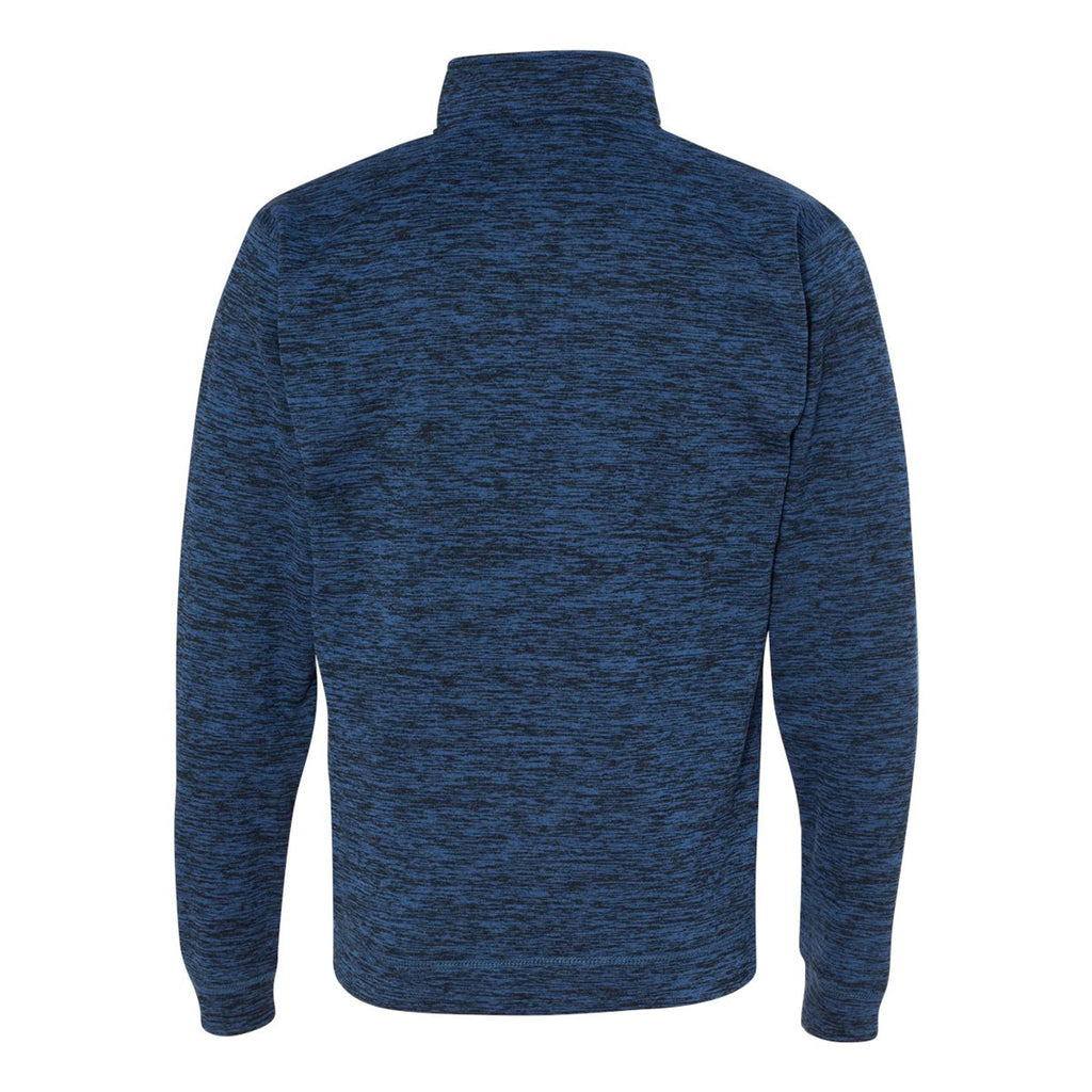 J. America Men's Royal Fleck Cosmic Fleece Quarter-Zip Pullover Sweats