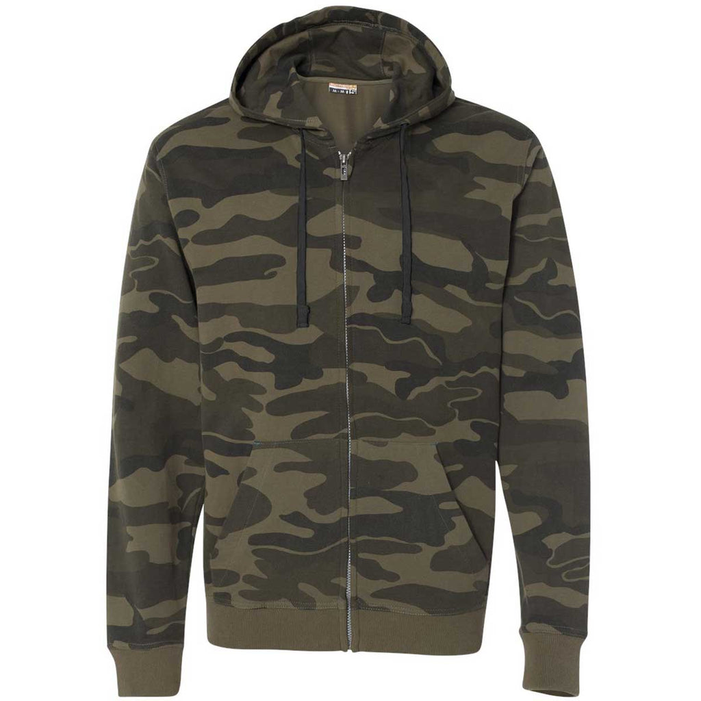 camo zipper hoodie