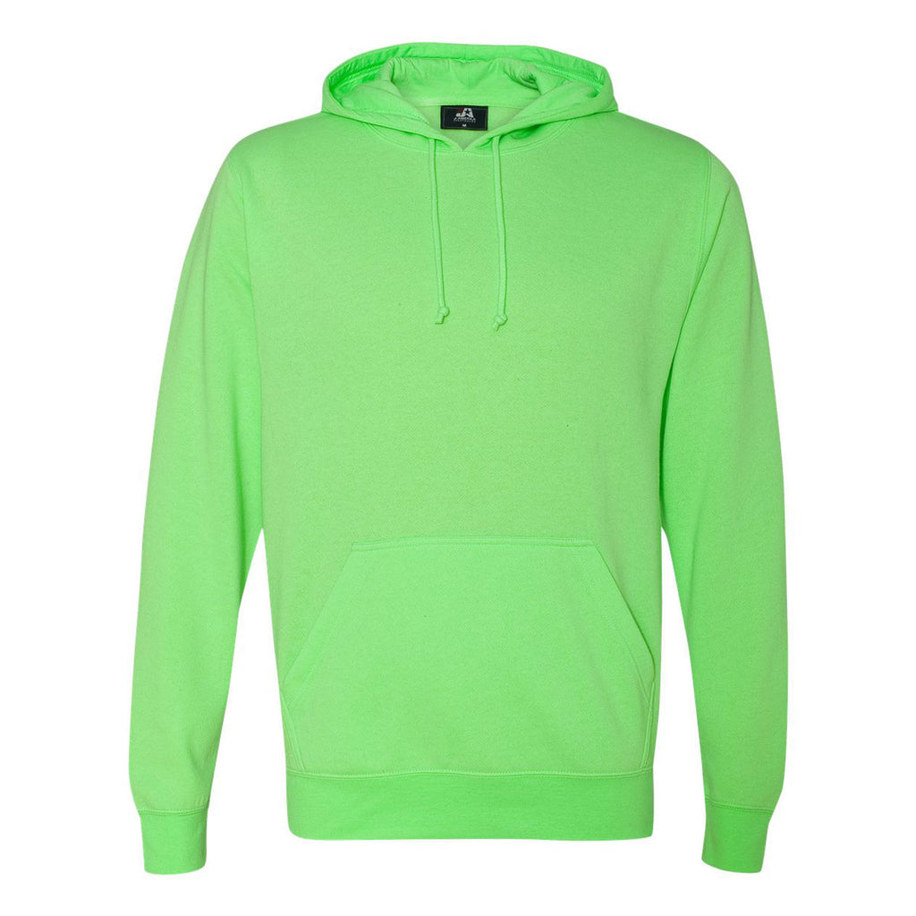 J. America Men's Neon Green Cloud Fleece Hooded Pullover Sweatshirt