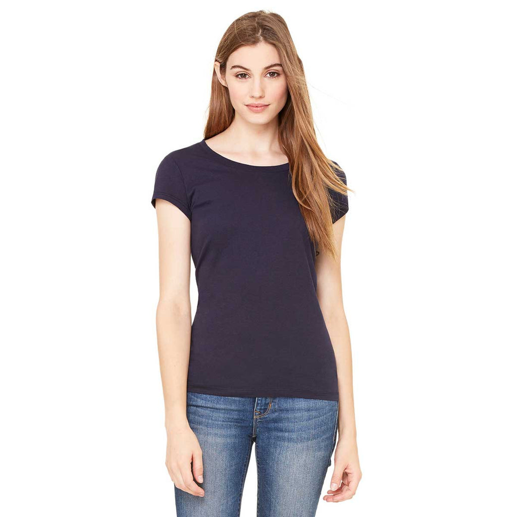 Bella + Canvas Women's Midnight Sheer Mini Rib Short-Sleeve T-Shirt