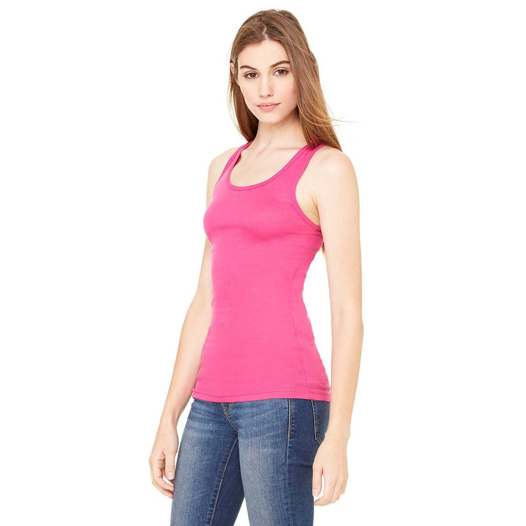 Bella + Canvas Women's Berry Sheer Mini Rib Racerback Tank