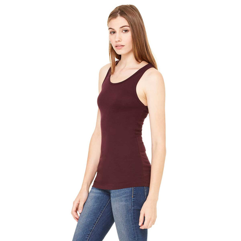 Bella + Canvas Women's Plum Sheer Mini Rib Racerback Tank