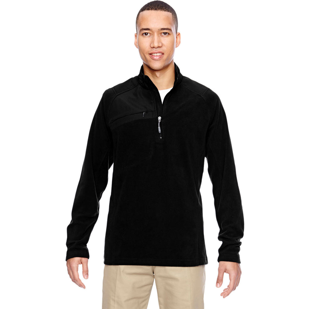 North End Men's Black Excursion Fleece Half-Zip