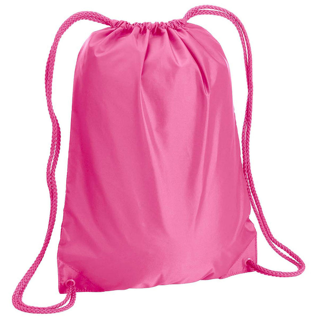 pink drawstring backpack