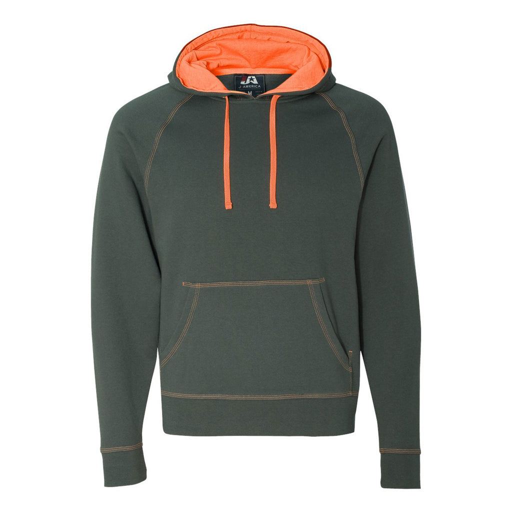 orange pullover sweatshirt