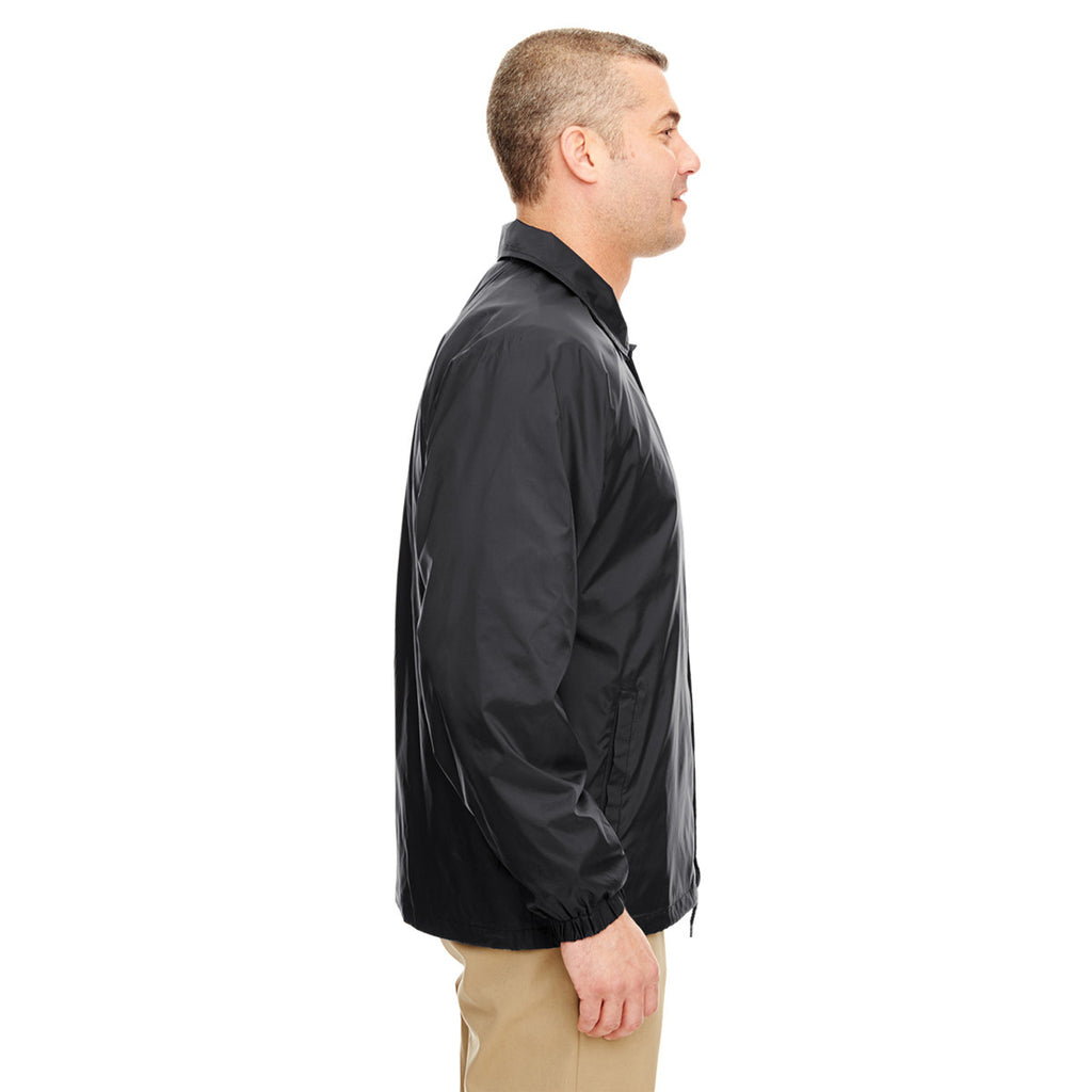 Download Ultraclub Men S Black Nylon Coaches Jacket