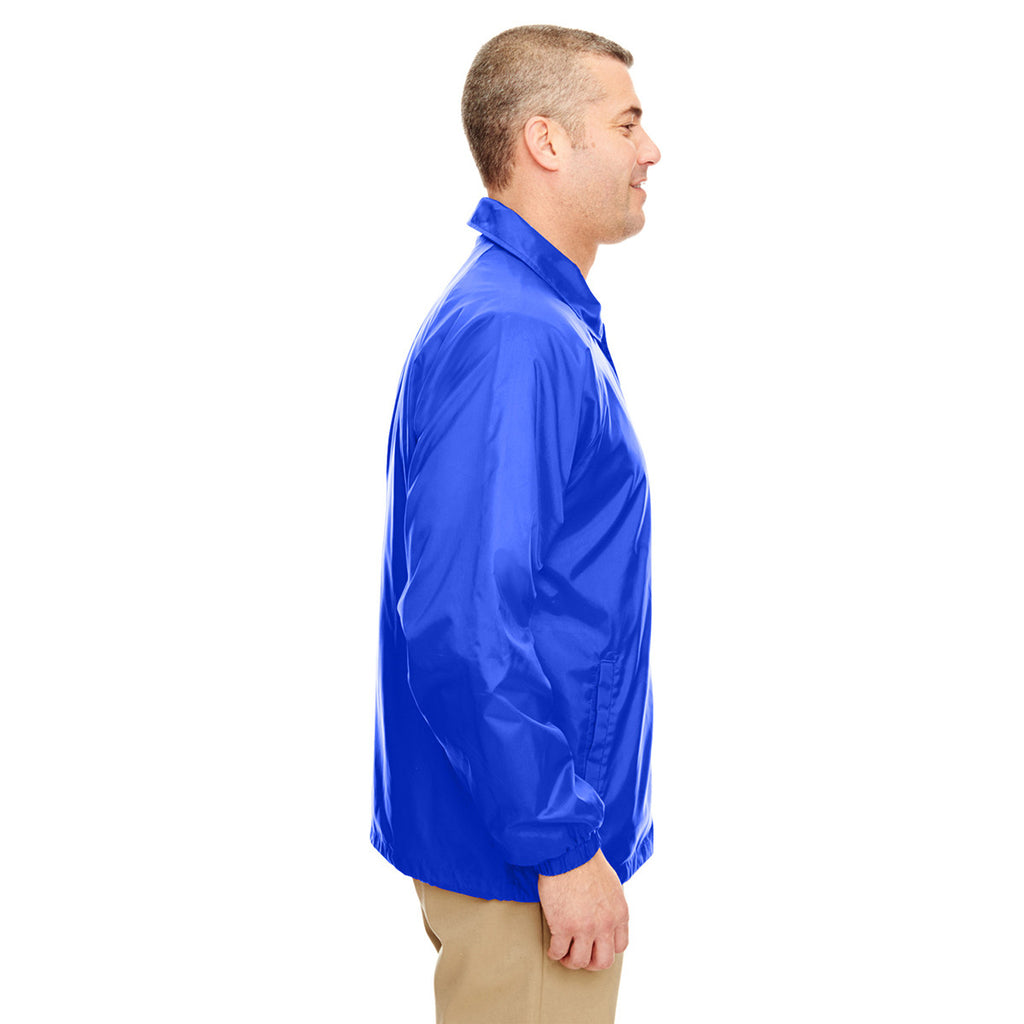 Download UltraClub Men's Royal Nylon Coaches' Jacket