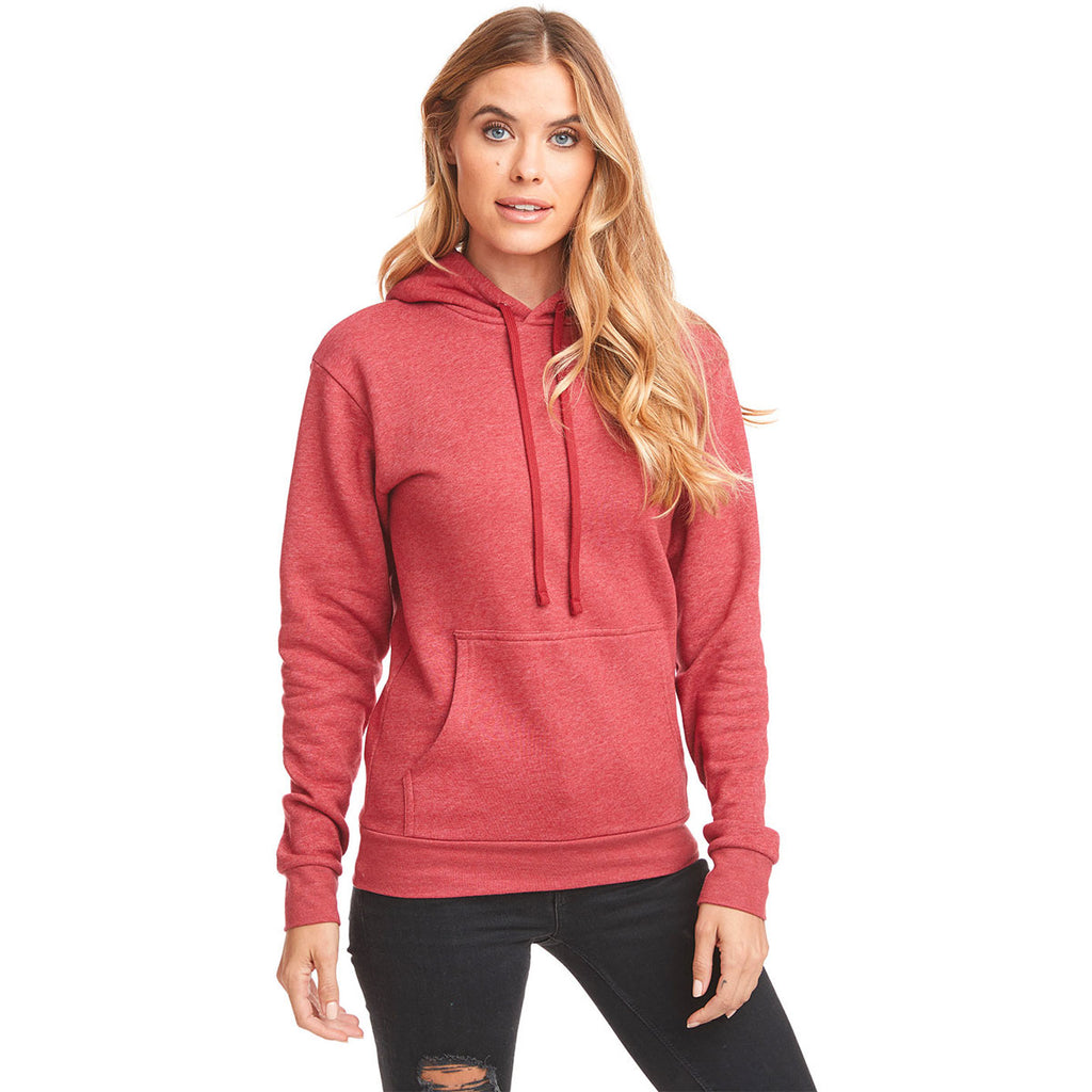 Next Level Unisex Heather Cardinal Classic PCH Pullover Hooded Sweatsh