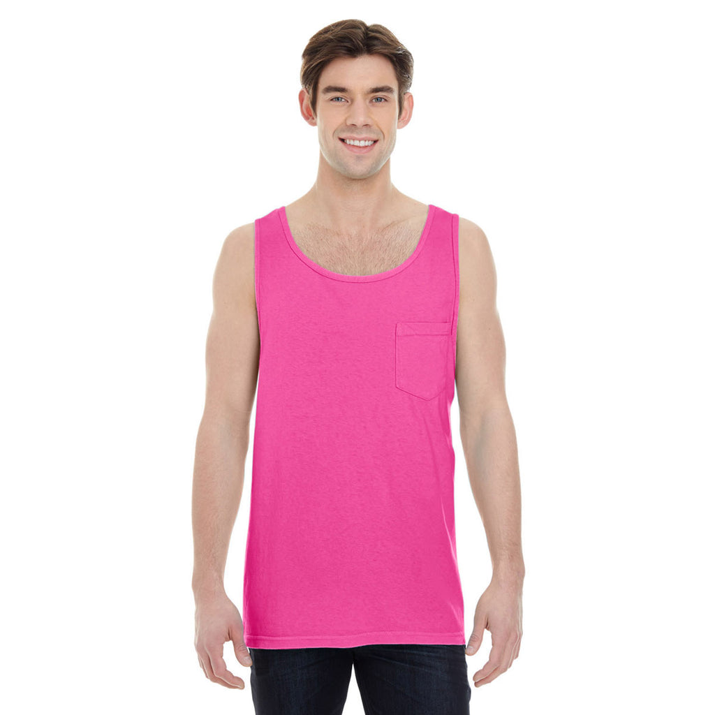 Comfort Colors Men's Peony 6.1 oz. Pocket Tank