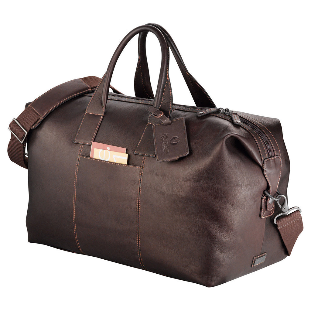 Download Kenneth Cole Colombian Mahogany Leather Weekender Duffel