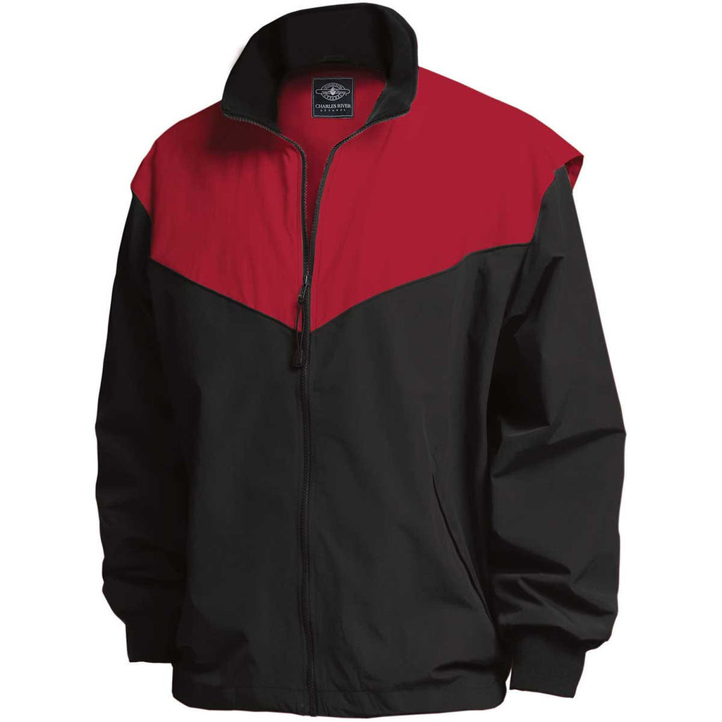 red and black champion jacket