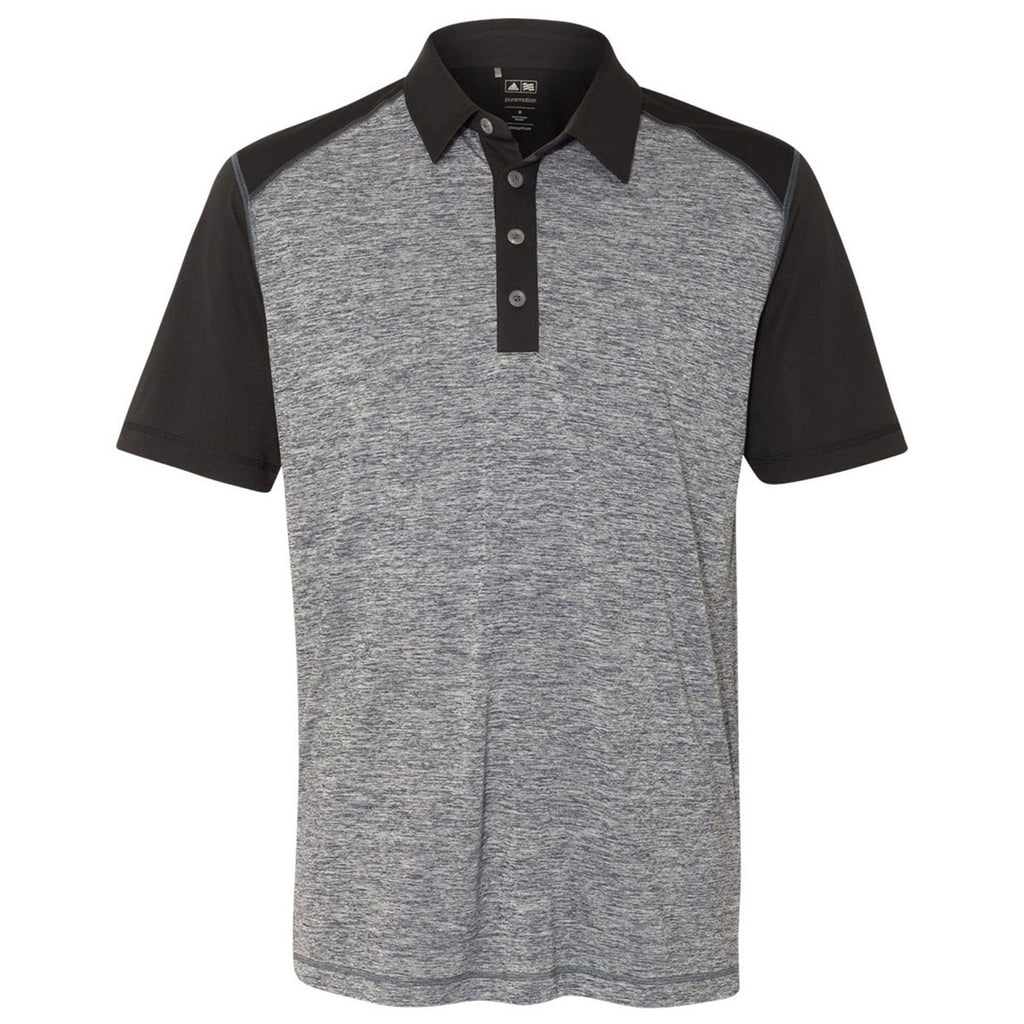 adidas heather block polo