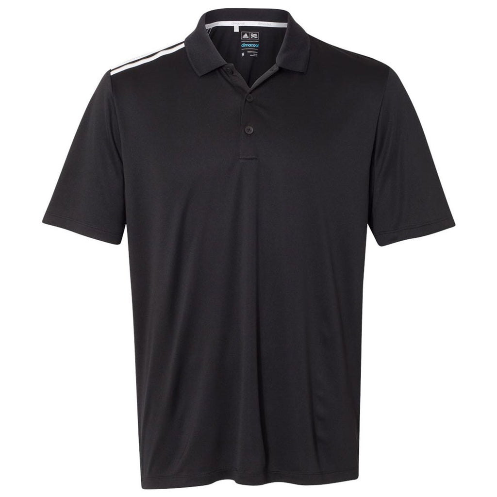 adidas golf men's climacool 3 stripes polo shirt