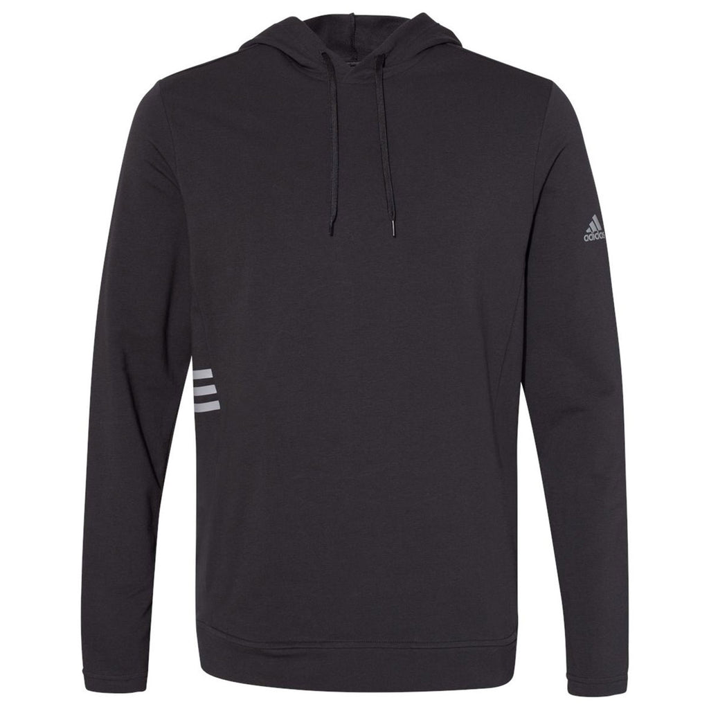 Adidas Men's Black Lightweight Hooded Sweatshirt