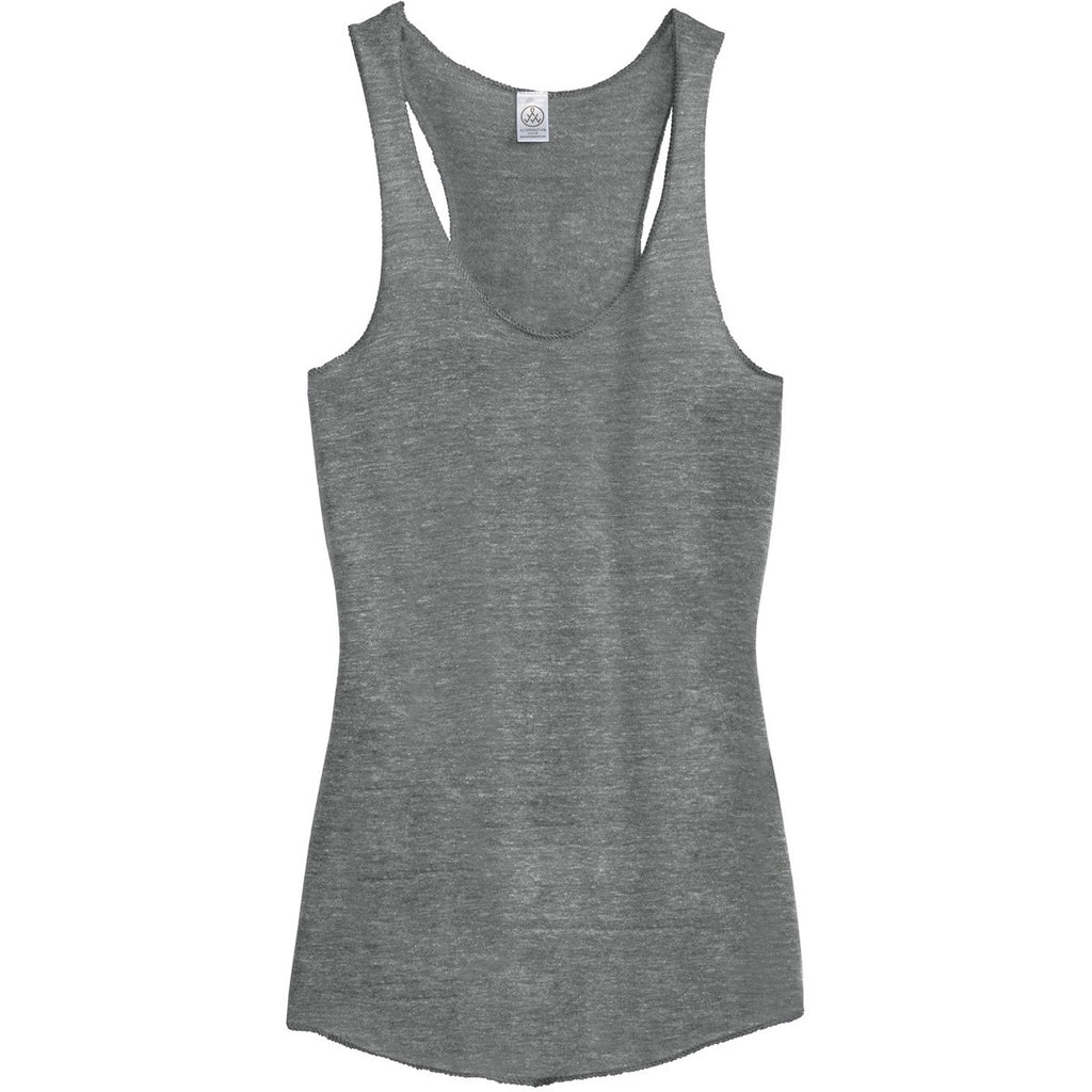 Alternative Apparel Women's Grey Meegs Eco-Jersey Racer Tank