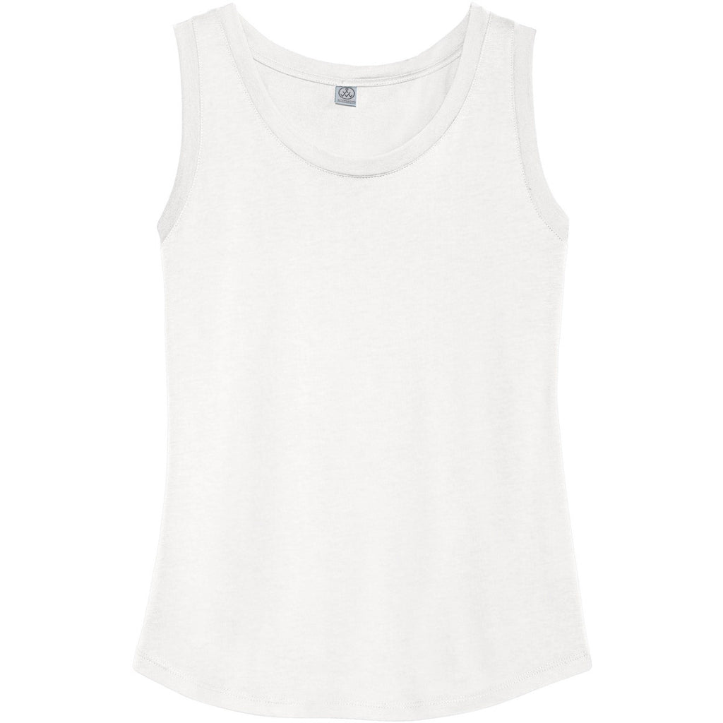 Alternative Apparel Women's White Muscle Cotton Modal Tank Top